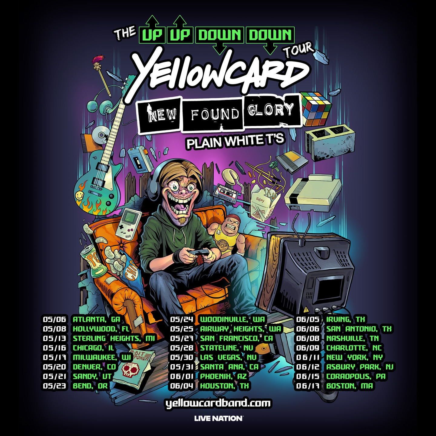 Yellowcard The Up Up Down Down Tour Poster 2026